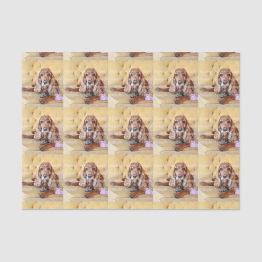 Pet memorial foto PERSONALIZE Tissuepapier (Voorkant)