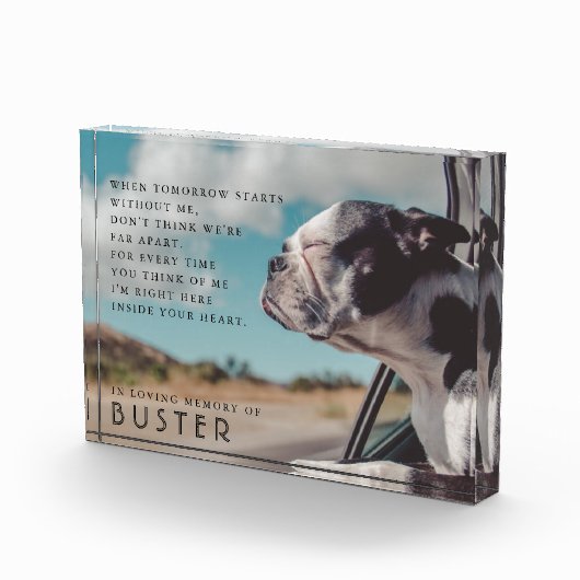 Pet Memorial Foto Poem (Rechts)