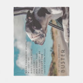 Pet Memorial Foto Poem Fleece Deken (Voorkant)