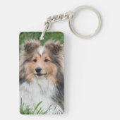 Pet Memorial Foto: Sympathie Dog Pet Loss Memorial Sleutelhanger (achterkant)