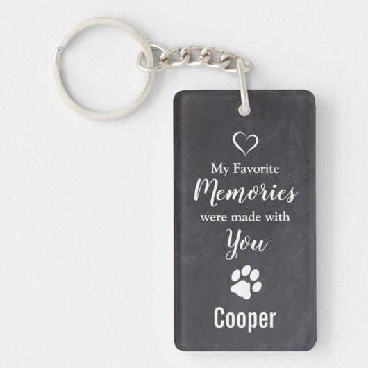 Pet Memorial Foto: Sympathie Dog Pet Loss Memorial Sleutelhanger (Voorkant)