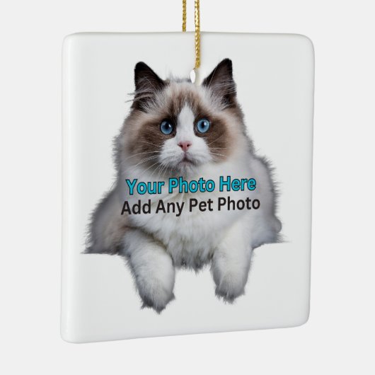 Pet Memorial / Foto toevoegen en personaliseren Keramisch Ornament (Rechts)