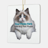 Pet Memorial / Foto toevoegen en personaliseren Keramisch Ornament (Links)