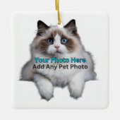 Pet Memorial / Foto toevoegen en personaliseren Keramisch Ornament (Voorkant)