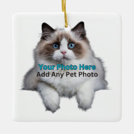 Pet Memorial / Foto toevoegen en personaliseren Keramisch Ornament