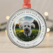 Pet Memorial Foto Uw vleugels waren klaar Metalen Ornament