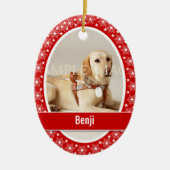 Pet memorial foto vers PERSONALIZE Keramisch Ornament (Voorkant)