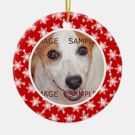 Pet memorial foto vers PERSONALIZE Keramisch Ornament (Voorkant)