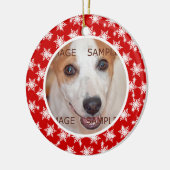 Pet memorial foto vers PERSONALIZE Keramisch Ornament (Links)
