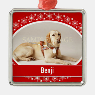 Pet memorial foto vers PERSONALIZE Metalen Ornament