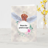 Pet memorial French mastiff dog angel wings gedich Kaart (Gele Bloem)