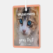 Pet Memorial Front And Back Double Sided Print Metalen Ornament (Voorkant links)