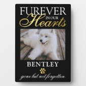 Pet Memorial | Furever in ons heetfotoPlaque Fotoplaat (voorkant)