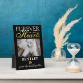 Pet Memorial | Furever in ons heetfotoPlaque Fotoplaat (Zijkant)