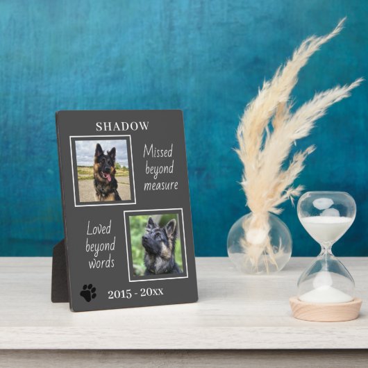 Pet Memorial Gemist Beyond Measure Foto Fotoplaat (Zijkant)