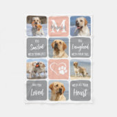 Pet Memorial Gepersonaliseerd Dog Remembrance 6 Fo Fleece Deken (Voorkant)