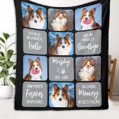 Pet Memorial Gepersonaliseerde 7 Afbeeldingen Coll Fleece Deken