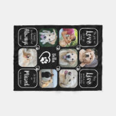 Pet Memorial gepersonaliseerde 7 foto collage Fleece Deken (Voorkant (Horizontaal))