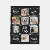 Pet Memorial gepersonaliseerde 7 foto collage Fleece Deken (Voorkant)