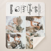 Pet Memorial Gepersonaliseerde Dog 4 Afbeeldingen  Sherpa Deken (Voorkant)