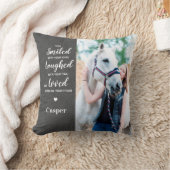 Pet Memorial Gepersonaliseerde Herdenking 2 Foto Kussen (Deken)