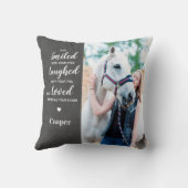 Pet Memorial Gepersonaliseerde Herdenking 2 Foto Kussen (Achterkant)