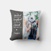 Pet Memorial Gepersonaliseerde Herdenking 2 Foto Kussen (Voorkant)