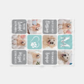 Pet Memorial gepersonaliseerde hond 6 foto collage Fleece Deken (Voorkant (Horizontaal))