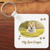 Pet Memorial – gepersonaliseerde Pet Loss Gift Sleutelhanger (Voorkant)