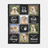 Pet Memorial Gift - Dog Herdenking Foto Collage Fleece Deken (Voorkant)
