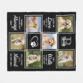 Pet Memorial Gift - Dog Herdenking Foto Collage Fleece Deken (Voorkant (Horizontaal))