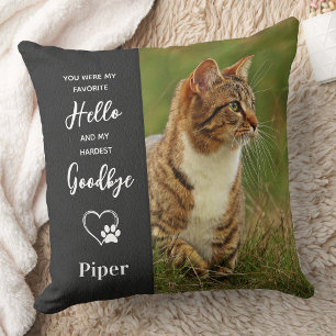 Pet Memorial Gift Hond Kat Sympathie Custom 2 Foto Kussen