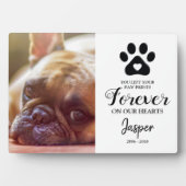 Pet Memorial Gift | In het liefdevol geheugen Fotoplaat (voorkant)