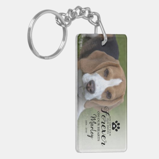 Pet Memorial Gift | In het liefdevol geheugen Sleutelhanger (Voorkant Links)