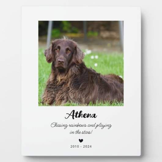 Pet Memorial Gift | In liefdevolle herinnering pla Fotoplaat (Voorkant)