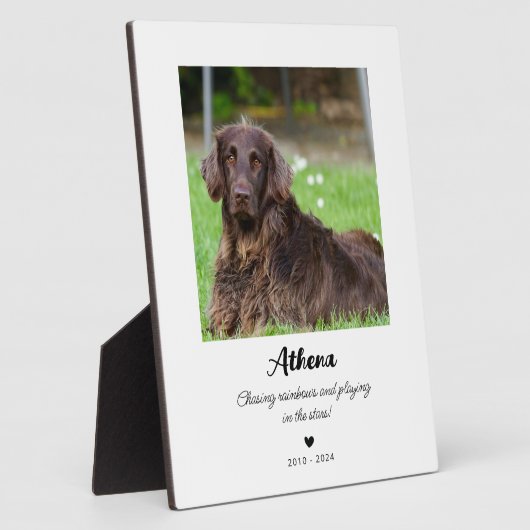 Pet Memorial Gift | In liefdevolle herinnering pla Fotoplaat (Zijkant)