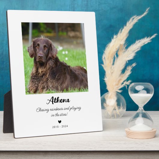 Pet Memorial Gift | In liefdevolle herinnering pla Fotoplaat (Zijkant)
