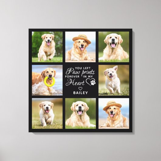Pet Memorial Gift Personalized Pet Loss Foto Canvas Afdruk (Voorkant)