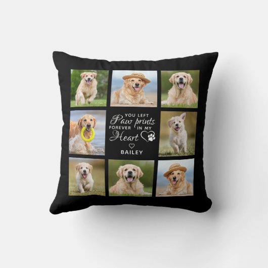 Pet Memorial Gift Personalized Pet Loss Foto Kussen (Achterkant)
