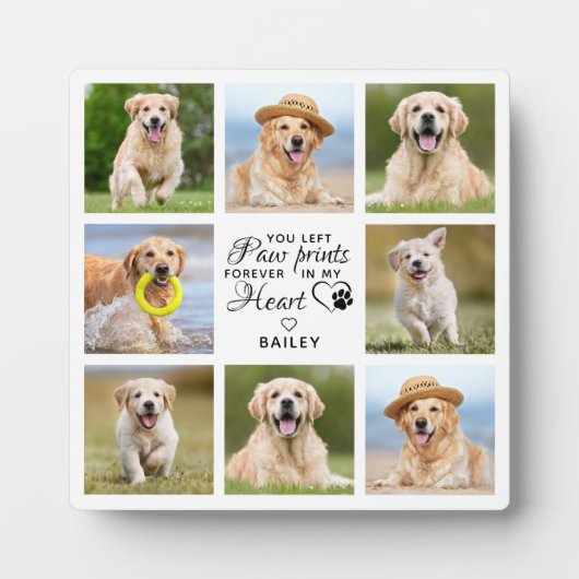 Pet Memorial Gift Pet Loss Keepomwille Foto Collag Fotoplaat (Voorkant)