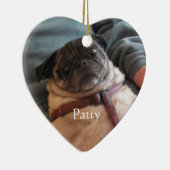 Pet Memorial Gift Photo Heart Keramisch Ornament (Rechts)