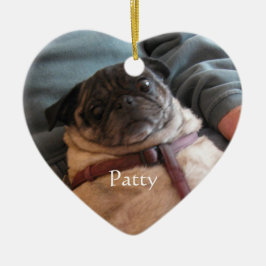 Pet Memorial Gift Photo Heart Keramisch Ornament