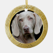 Pet Memorial Gold Foil Frame Photo Keepsake Keramisch Ornament (Voorkant)