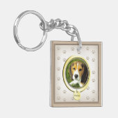 Pet Memorial Gold Label Sleutelhanger (Voorkant Links)