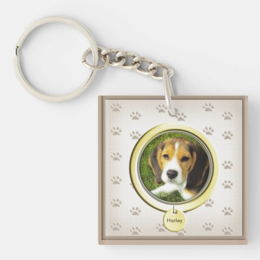 Pet Memorial Gold Label Sleutelhanger (Voorkant)
