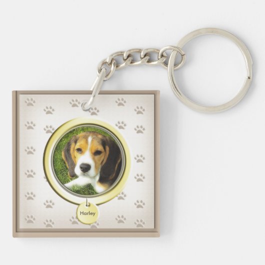 Pet Memorial Gold Label Sleutelhanger (Achterkant)