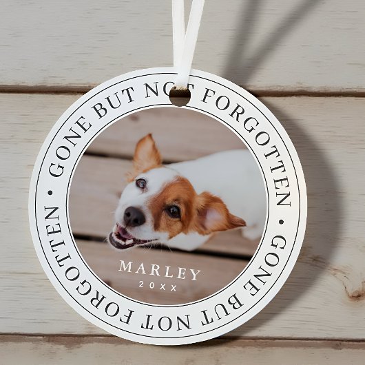 Pet Memorial Gone, niet vergeten Modern Foto Metalen Ornament