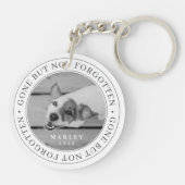 Pet Memorial Gone, niet vergeten Modern Foto Sleutelhanger (Achterkant)