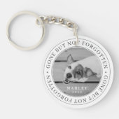 Pet Memorial Gone, niet vergeten Modern Foto Sleutelhanger (Voorkant)