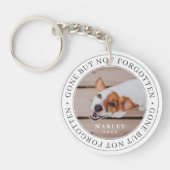 Pet Memorial Gone, niet vergeten Modern Foto Sleutelhanger (Voorkant)